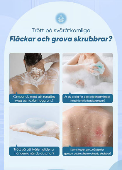 Silikon badbälte skrubbar borste