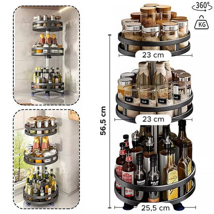 SpinRack™ - 360° drejelig metalorganisator (3 lag)