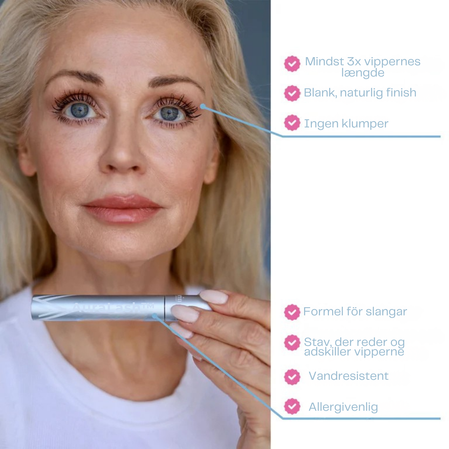 AuraLash™ | Helende Mascara til Dine Smukkeste, Modne Vipper