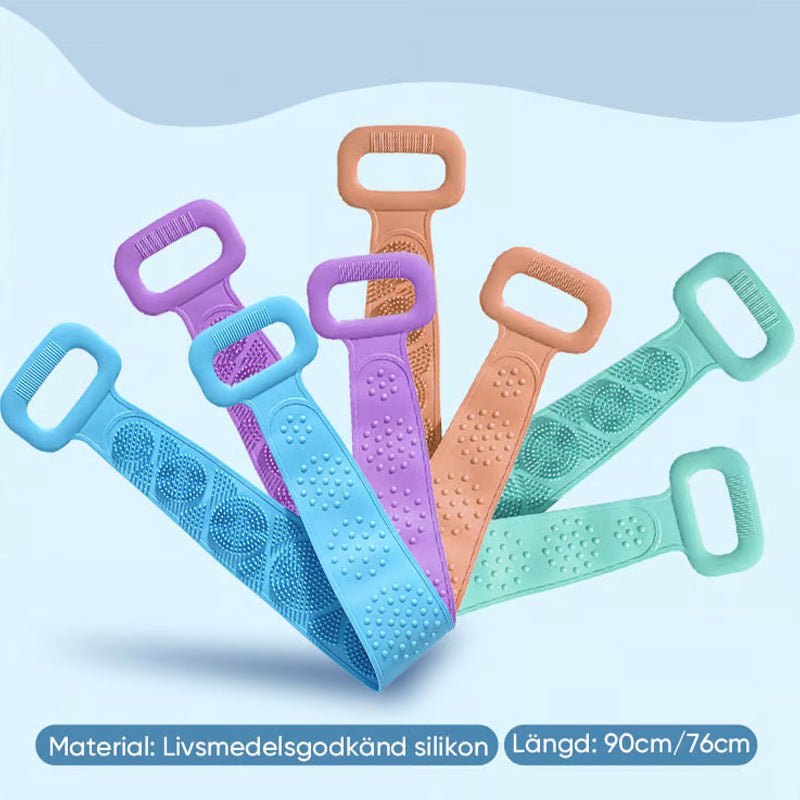 Silikon badbälte skrubbar borste