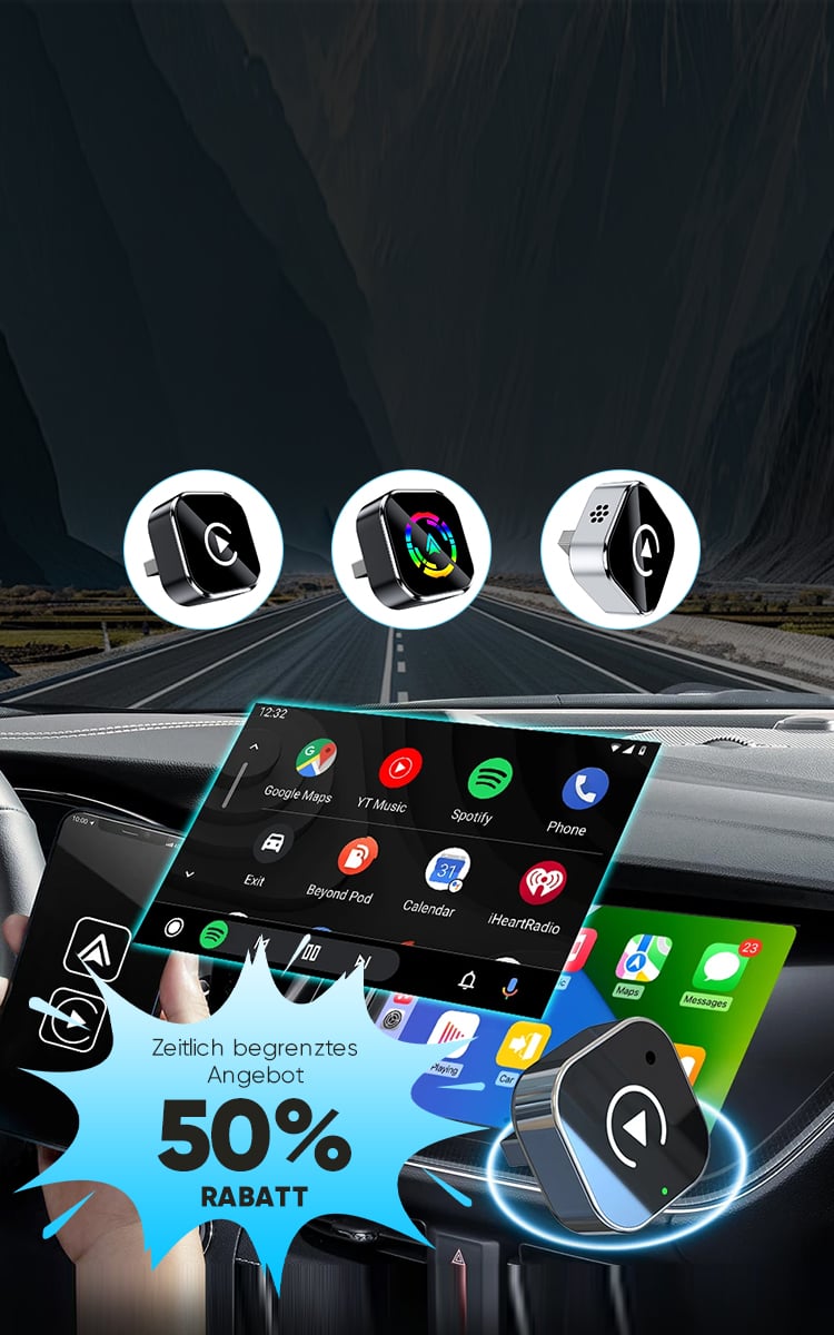 CarSmart™ | Trådløs CarPlay & Android Auto