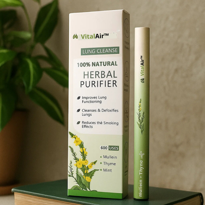 VitalAir™-inhalator til sunde lunger | Rens dine luftveje og forbedr din vejrtrækning med 98 % på 7 dage!