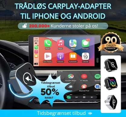 CarSmart™ | Trådløs CarPlay & Android Auto