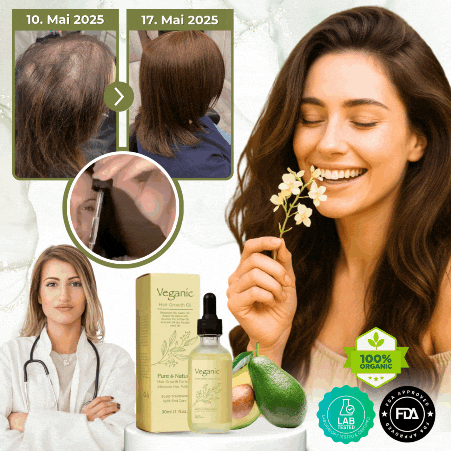 Evergrow™ Vegansk Hårolie | Aktiverer op til 91% hårvækst på 7 dage