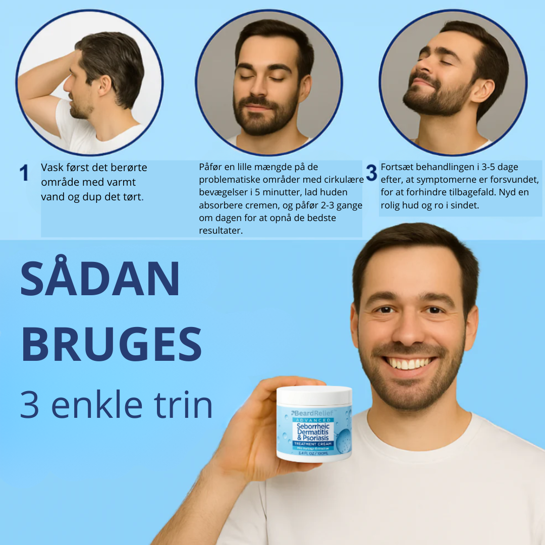 DermaBeard™ | Skægcreme | Sig farvel til rød og kløende skæg inden for 48 timer!