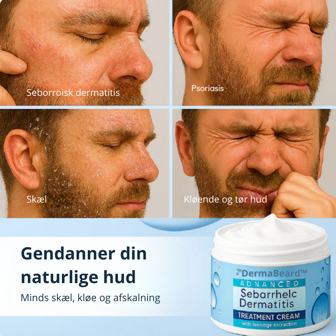DermaBeard™ | Skægcreme | Sig farvel til rød og kløende skæg inden for 48 timer!