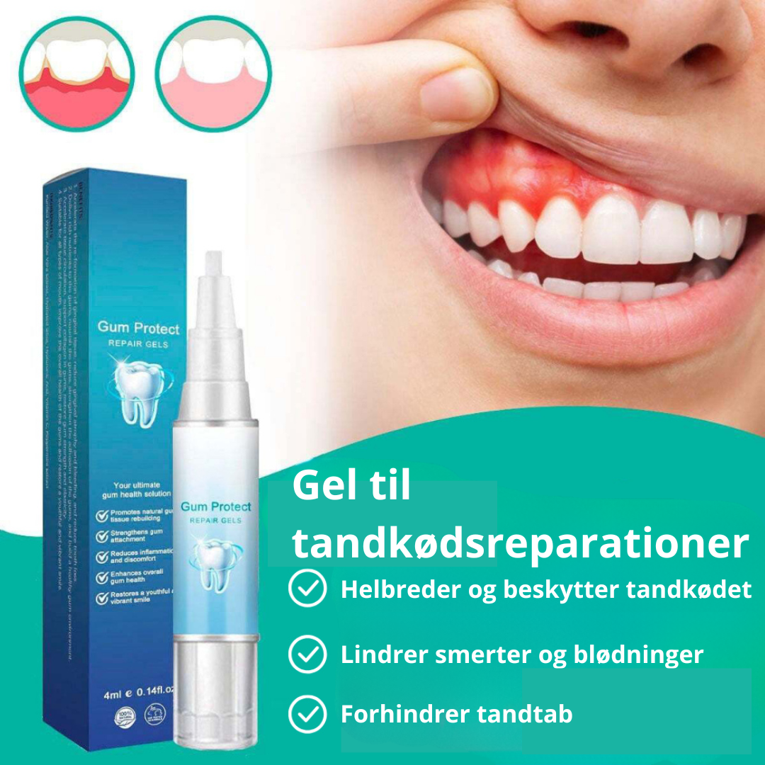 Gum Repair Gel revitaliserer tandkødet og lysner tænderne inden for den første uge.