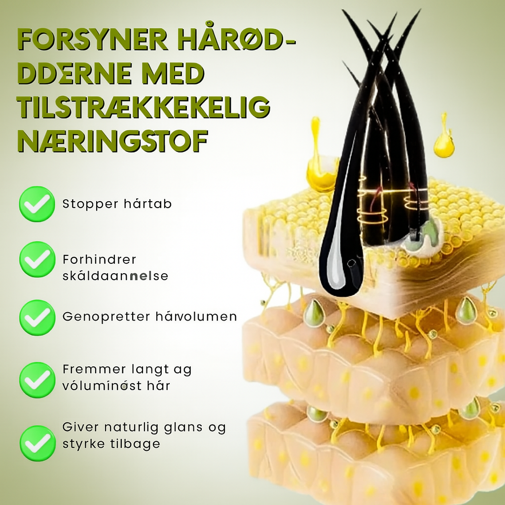 Evergrow™ Vegansk Hårolie | Aktiverer op til 91% hårvækst på 7 dage