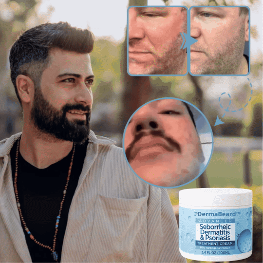 DermaBeard™ | Skægcreme | Sig farvel til rød og kløende skæg inden for 48 timer!