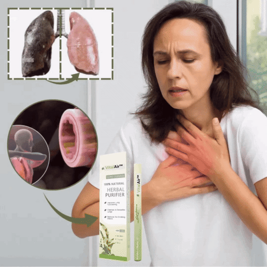 VitalAir™-inhalator til sunde lunger | Rens dine luftveje og forbedr din vejrtrækning med 98 % på 7 dage!