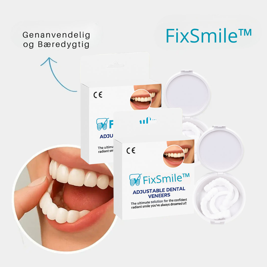 FixSmile™ Tandfacader | Smukke hvide tænder på kun 60 sekunder! (1+1 GRATIS)