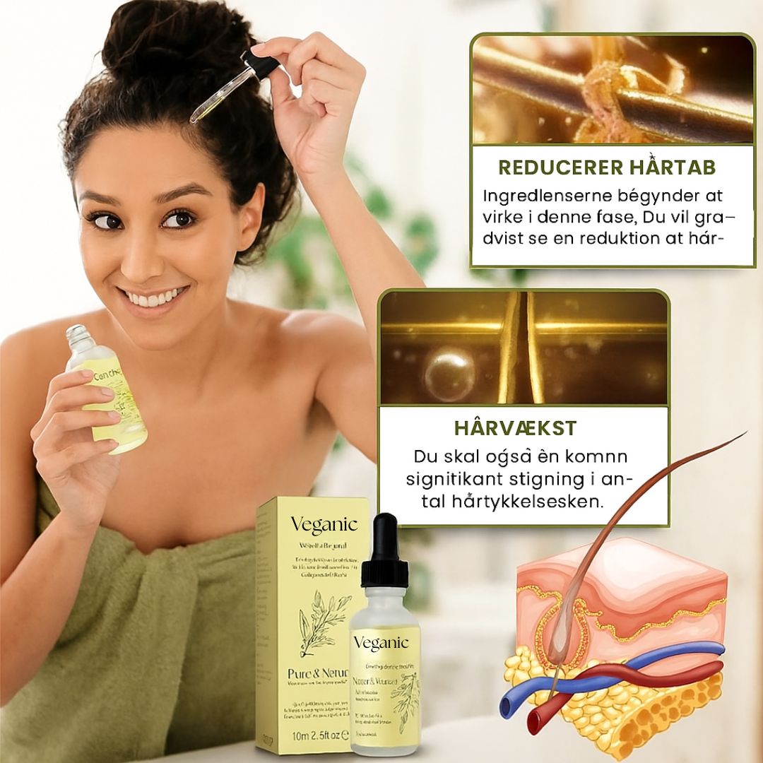 Evergrow™ Vegansk Hårolie | Aktiverer op til 91% hårvækst på 7 dage